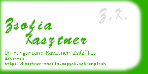 zsofia kasztner business card